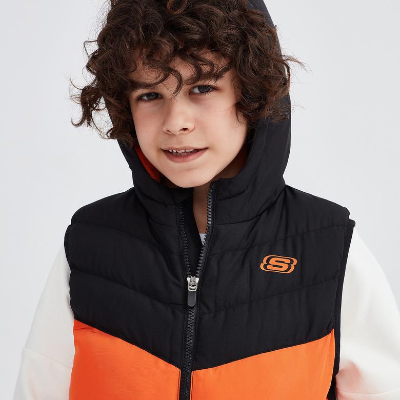 Skechers Outerwear Padded Çocuk Turuncu/Siyah Yelek
