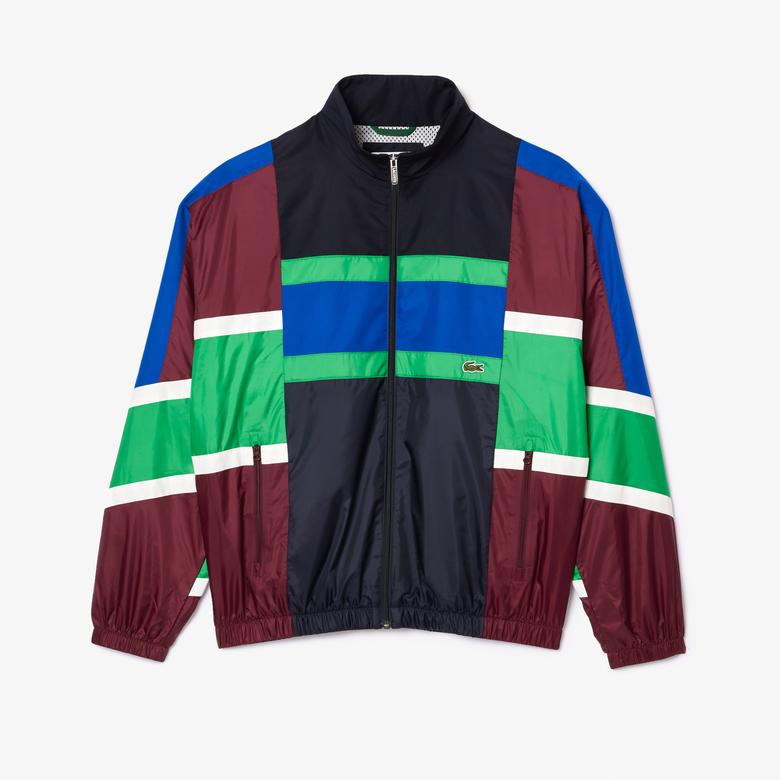 Lacoste Erkek Dik Yaka Renk Bloklu Renkli Mont