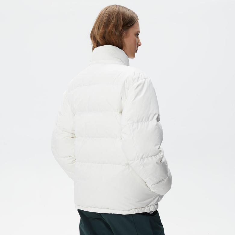 Lacoste Kadın Kapüşonlu Kapitone Beyaz Mont