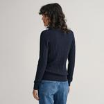 GANT Kadın Lacivert Slim Fit V Yaka Kazak