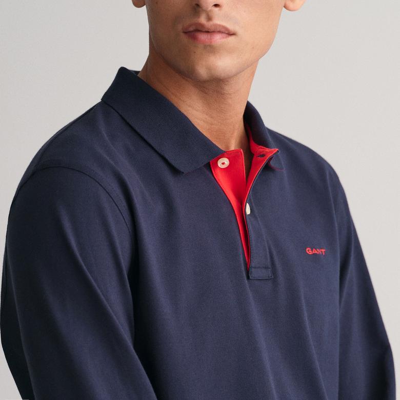 GANT Erkek Lacivert Regular Fit Polo