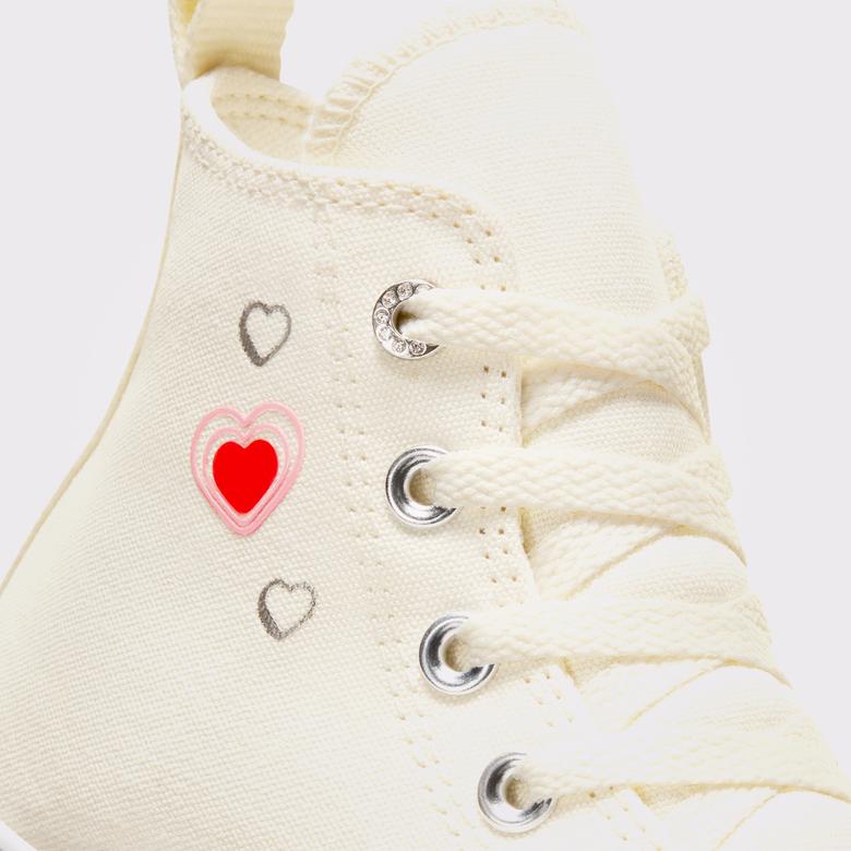 Converse Run Star Hike Platform Y2K Heart Unisex Krem Sneaker