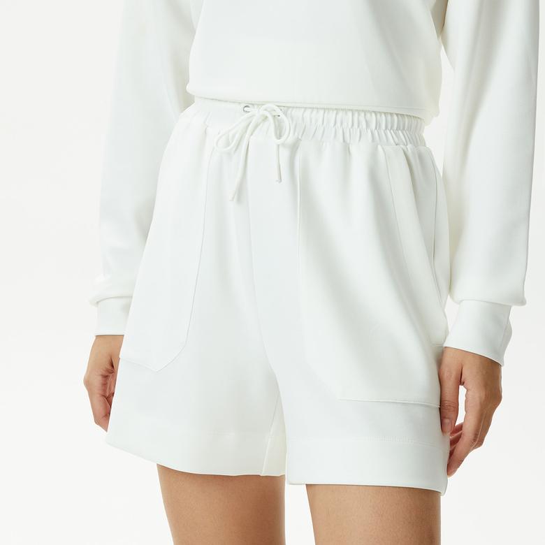 Lacoste Kadın Regular Fit Beyaz Şort
