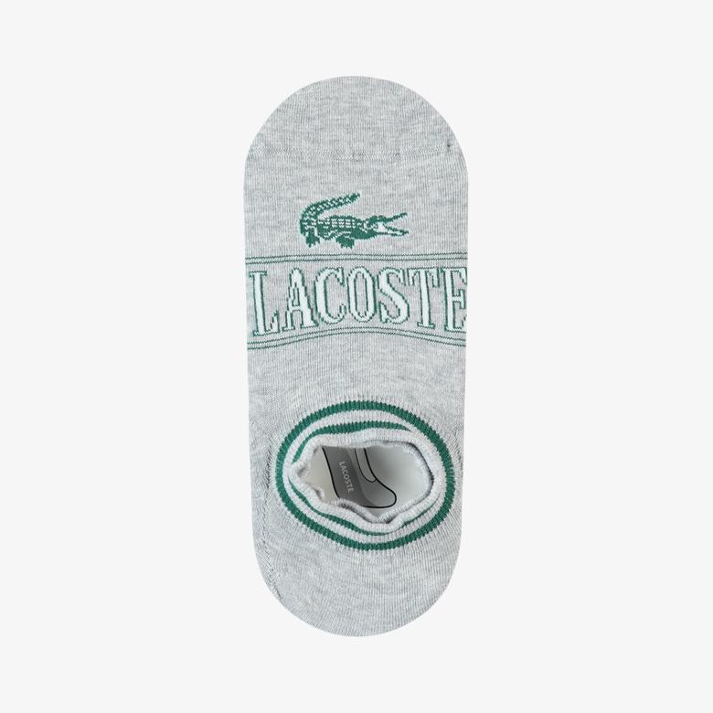 Lacoste Erkek Baskılı Gri Çorap