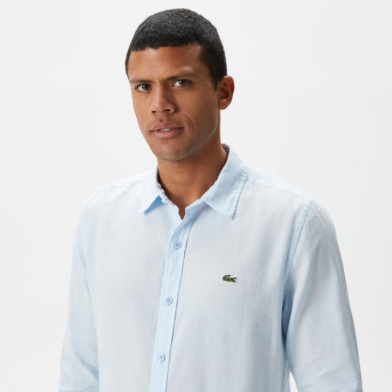 Lacoste Erkek Slim Fit Mavi Gömlek