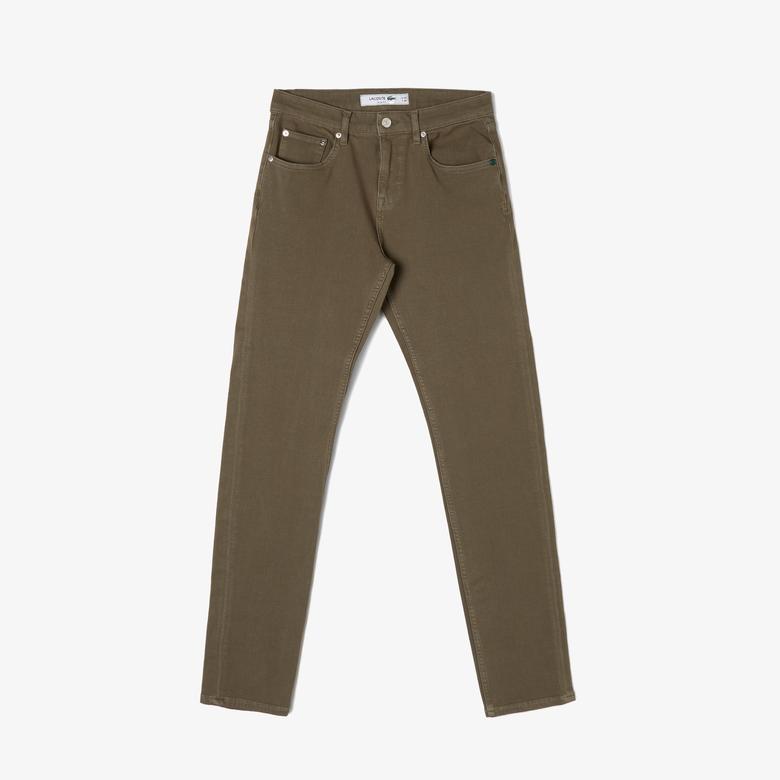 Lacoste Erkek Slim Fit Haki Jean Pantolon