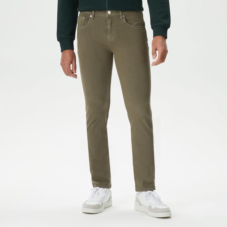 Lacoste Erkek Slim Fit Haki Jean Pantolon