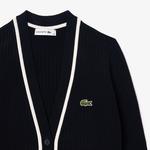 Lacoste Kadın V Yaka Lacivert Hırka