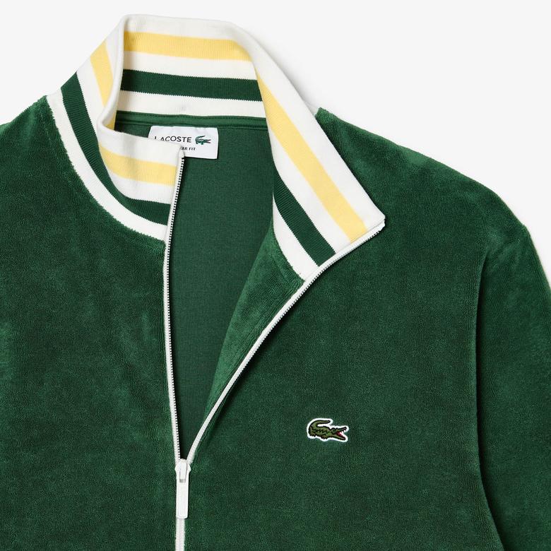 Lacoste Regular Fit Erkek Yeşil Sweatshirt