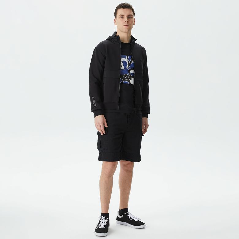 Lacoste Erkek Regular Fit Kapüşonlu Siyah Sweatshirt