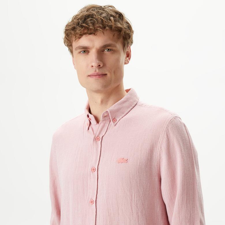 Lacoste Erkek Regular Fit Pembe Gömlek