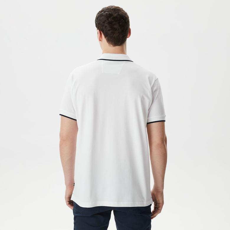 Nautica Erkek Beyaz Classic Fit Polo
