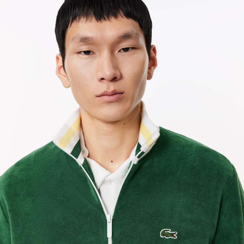 Lacoste Regular Fit Erkek Yeşil Sweatshirt