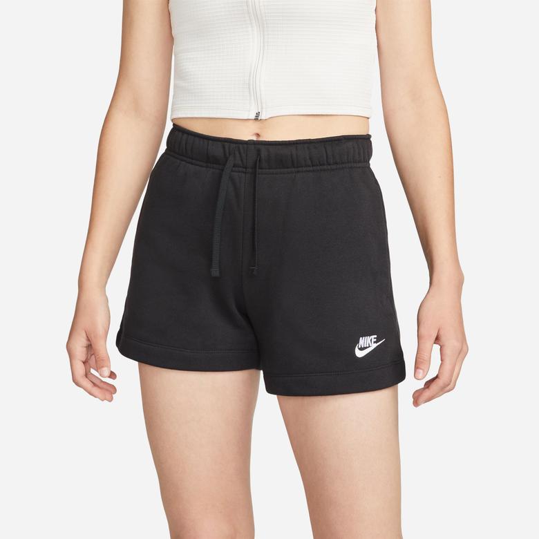Nike Sportswear Club Fleece Mid-Rise Kadın Siyah Şort