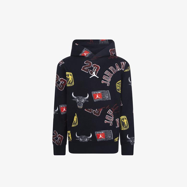 Jordan Essentials All-Over Printed Çocuk Siyah Sweatshirt