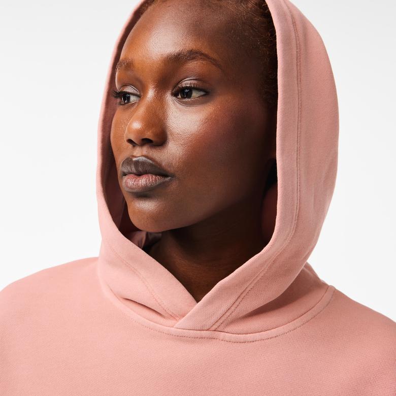 Lacoste Oversize Fit Kadın Pembe Hoodie
