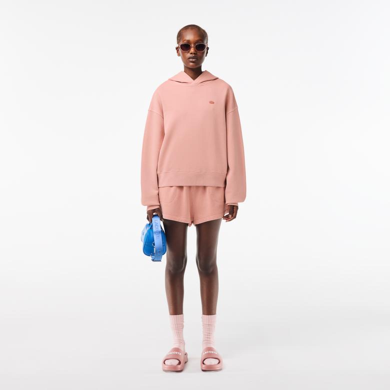 Lacoste Oversize Fit Kadın Pembe Hoodie