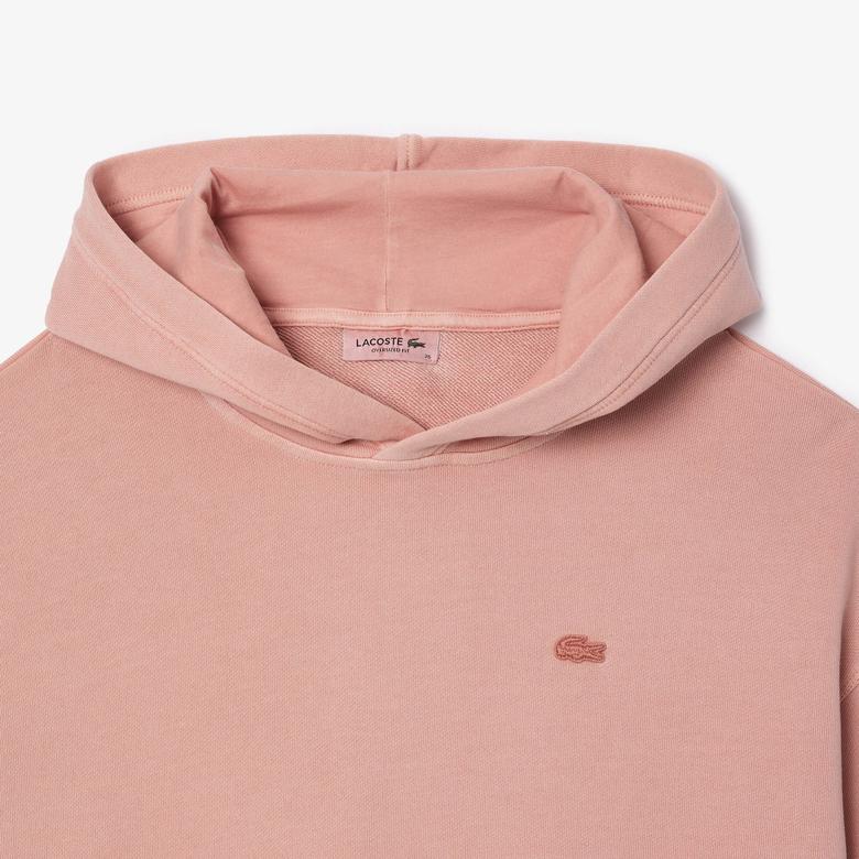 Lacoste Oversize Fit Kadın Pembe Hoodie