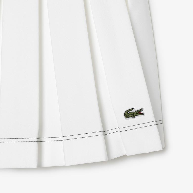 Lacoste x Roland Garros SPORT Kadın Beyaz Etek