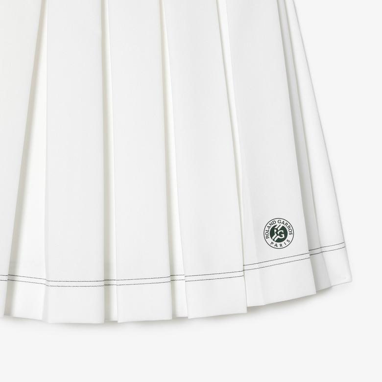 Lacoste x Roland Garros SPORT Kadın Beyaz Etek