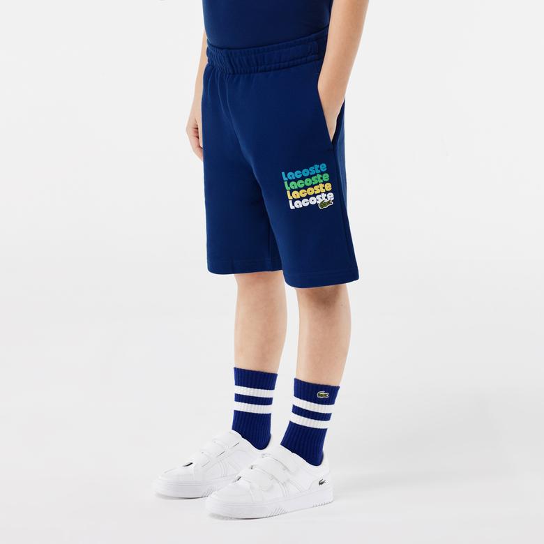 Lacoste Erkek Çocuk Baskılı Lacivert Şort
