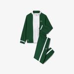 Lacoste Çocuk Fermuarlı Renk Bloklu Yeşil Eşofman Takımı