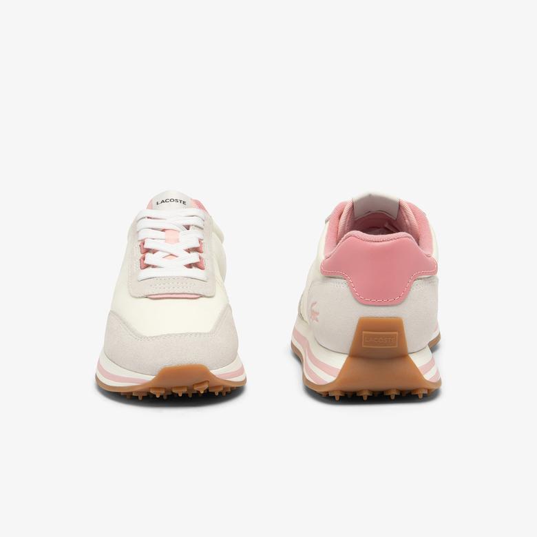 Lacoste L-Spin Stripe Sole Kadın Bej Sneaker