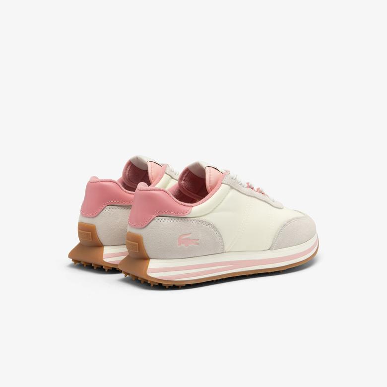 Lacoste L-Spin Stripe Sole Kadın Bej Sneaker