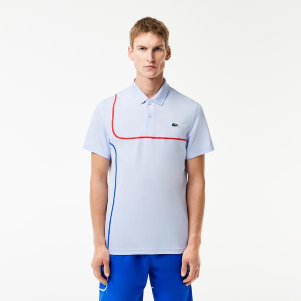 Lacoste Erkek Regular Fit Renk Bloklu Mavi Tenis Polo