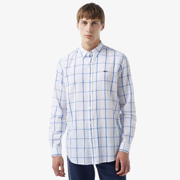 Lacoste Erkek Regular Fit Ekose Mavi Gömlek