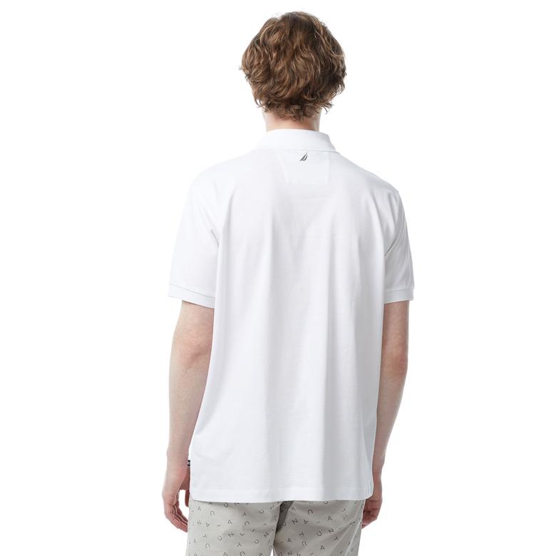 Nautica Erkek Beyaz Classic Fit Kısa Kollu Polo