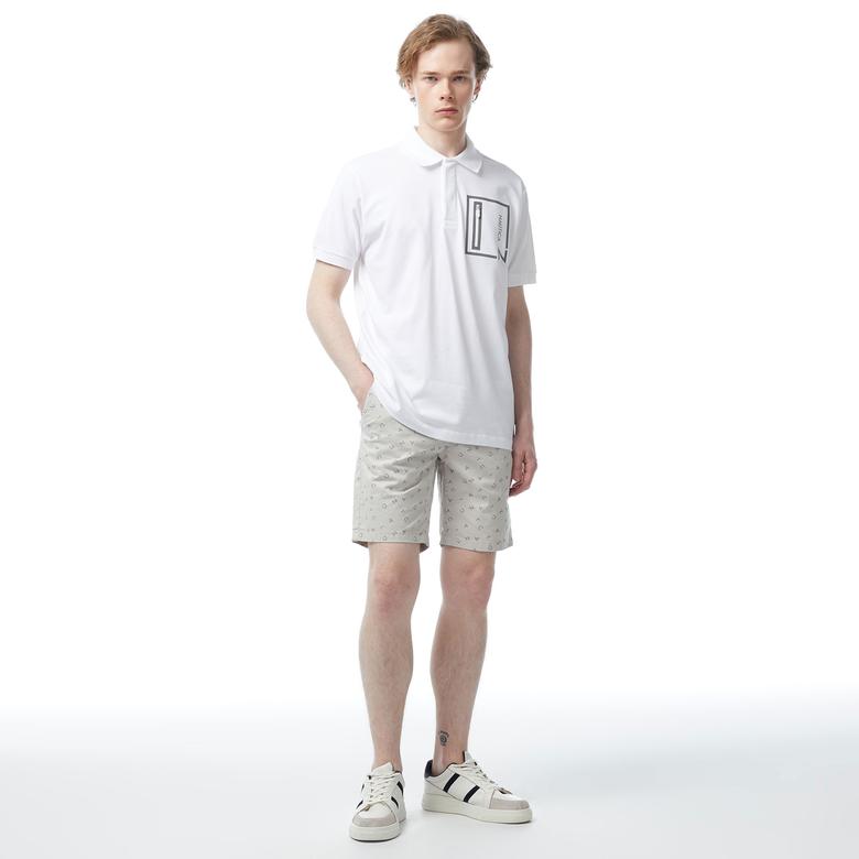 Nautica Erkek Beyaz Classic Fit Kısa Kollu Polo
