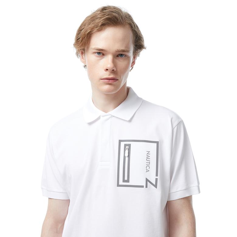 Nautica Erkek Beyaz Classic Fit Kısa Kollu Polo