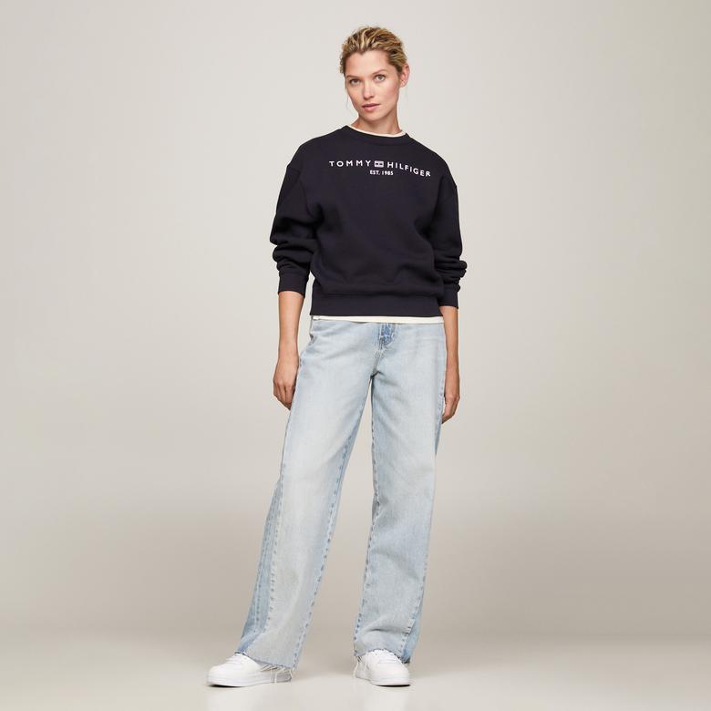 Tommy Hilfiger Kadın Mavi Sweatshirt