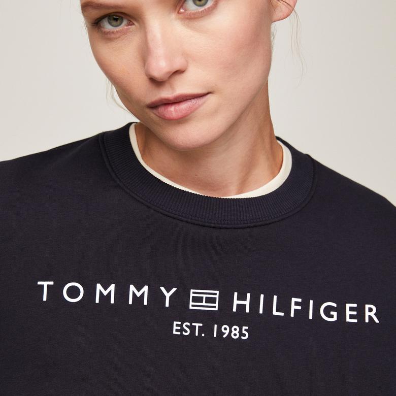 Tommy Hilfiger Kadın Mavi Sweatshirt