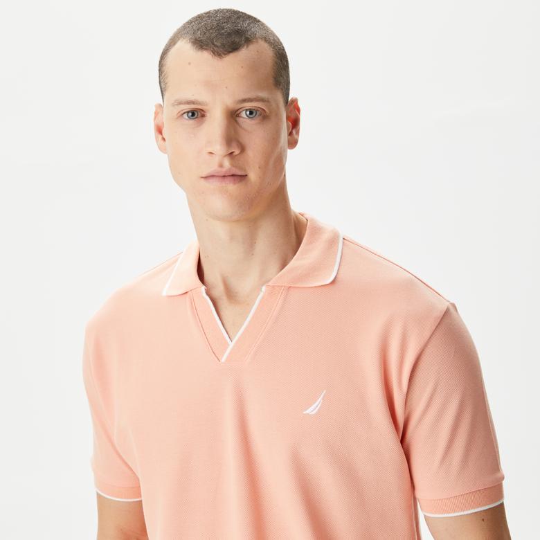 Nautica Erkek Turuncu Classic Fit Kısa Kollu Polo