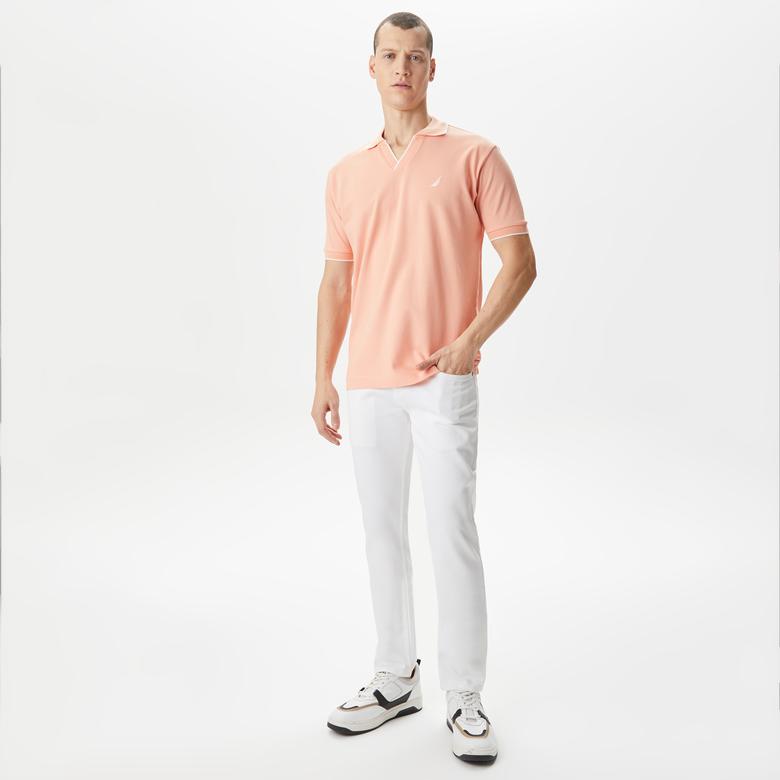 Nautica Erkek Turuncu Classic Fit Kısa Kollu Polo