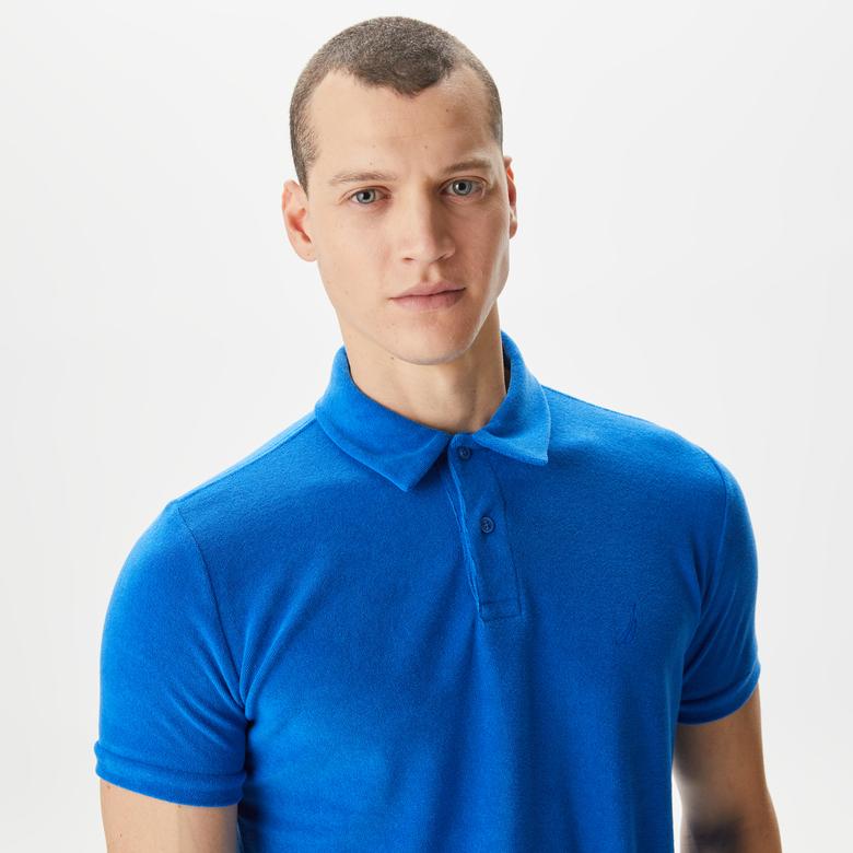 Nautica Erkek Mavi Classic Fit Kısa Kollu Polo