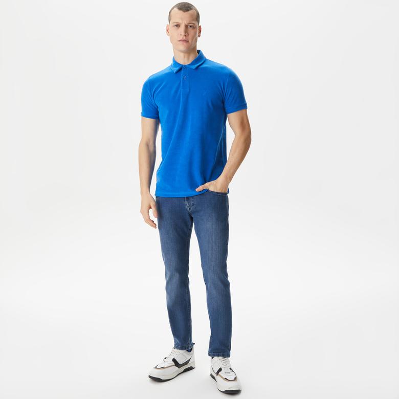 Nautica Erkek Mavi Classic Fit Kısa Kollu Polo