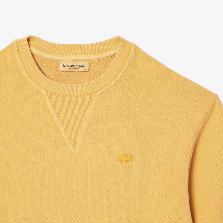 Lacoste Kadın Regular Fit Bisiklet Yaka Sarı T-Shirt