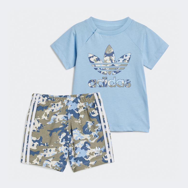 adidas Originals Set Bebek Mavi T-Shirt Şort Takım