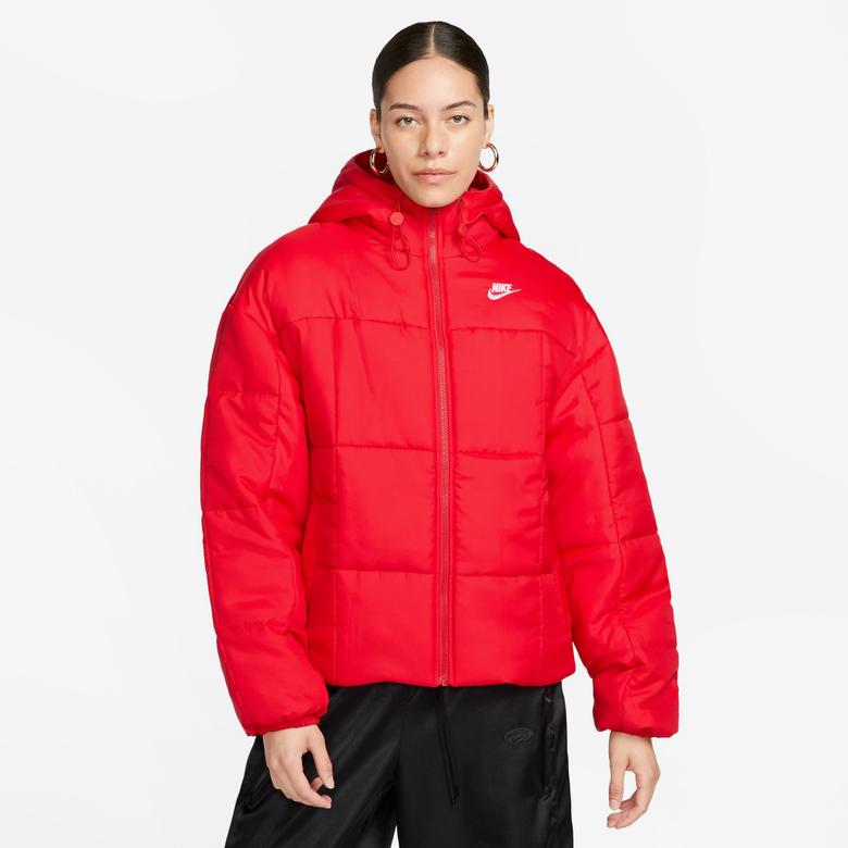 Nike Sportswear Classic Puffer Kadın Kırmızı Mont