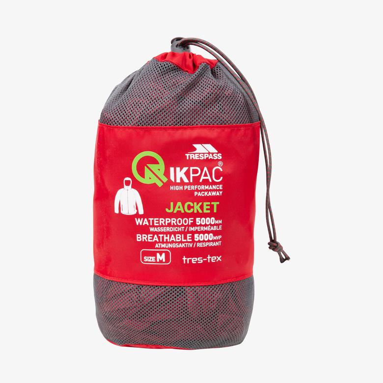 Trespass Qikpac Unisex Kırmızı Yağmurluk