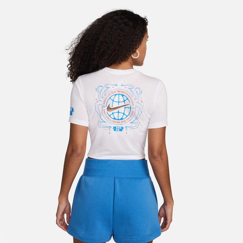 Nike Sportswear Dance Kadın Beyaz Günlük T-Shirt