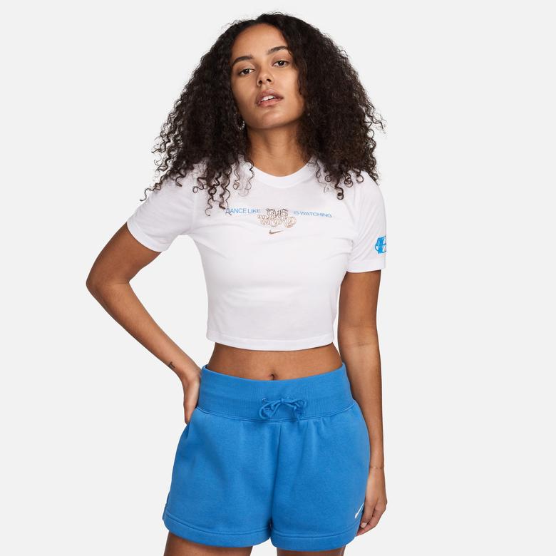Nike Sportswear Dance Kadın Beyaz Günlük T-Shirt