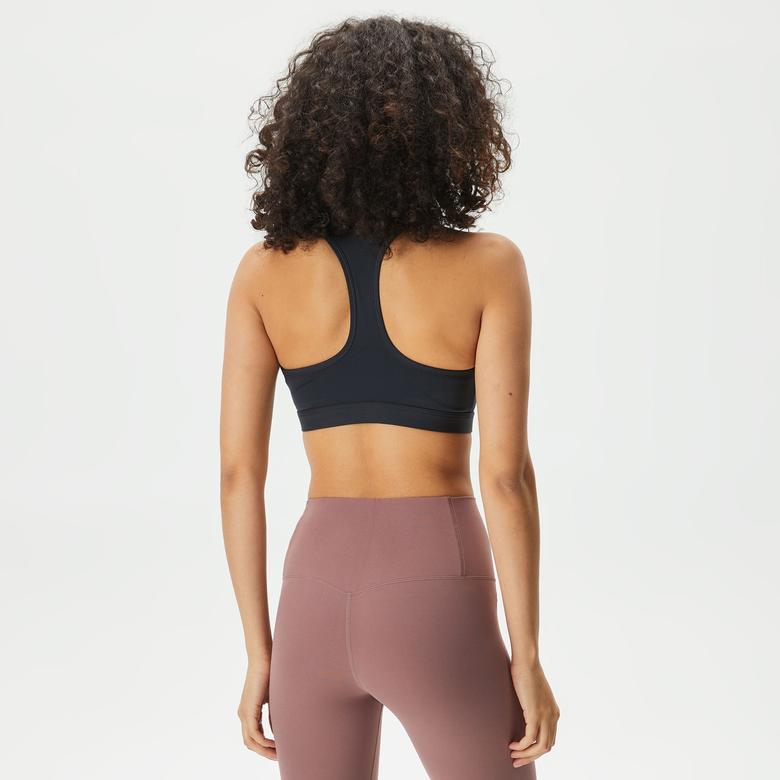 Nike Swoosh Futura Kadın Siyah Antrenman Bra