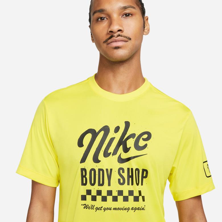 Nike M Nk Df Rlgd Body Shop Erkek Sarı T-Shirt