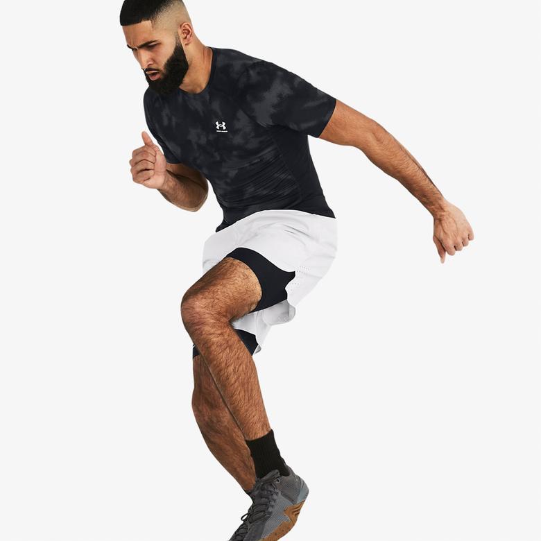 Under Armour HeatGear® Armour Baskılı Erkek Siyah Günlük Antrenman T-Shirt