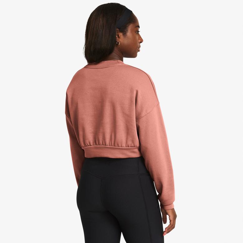Under Armour Rival Terry Kadın Pembe Günlük Günlük Sweatshirt