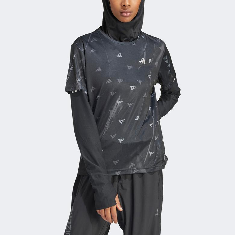 adidas Run It Bl Tee Kadın Siyah Günlük T-Shirt